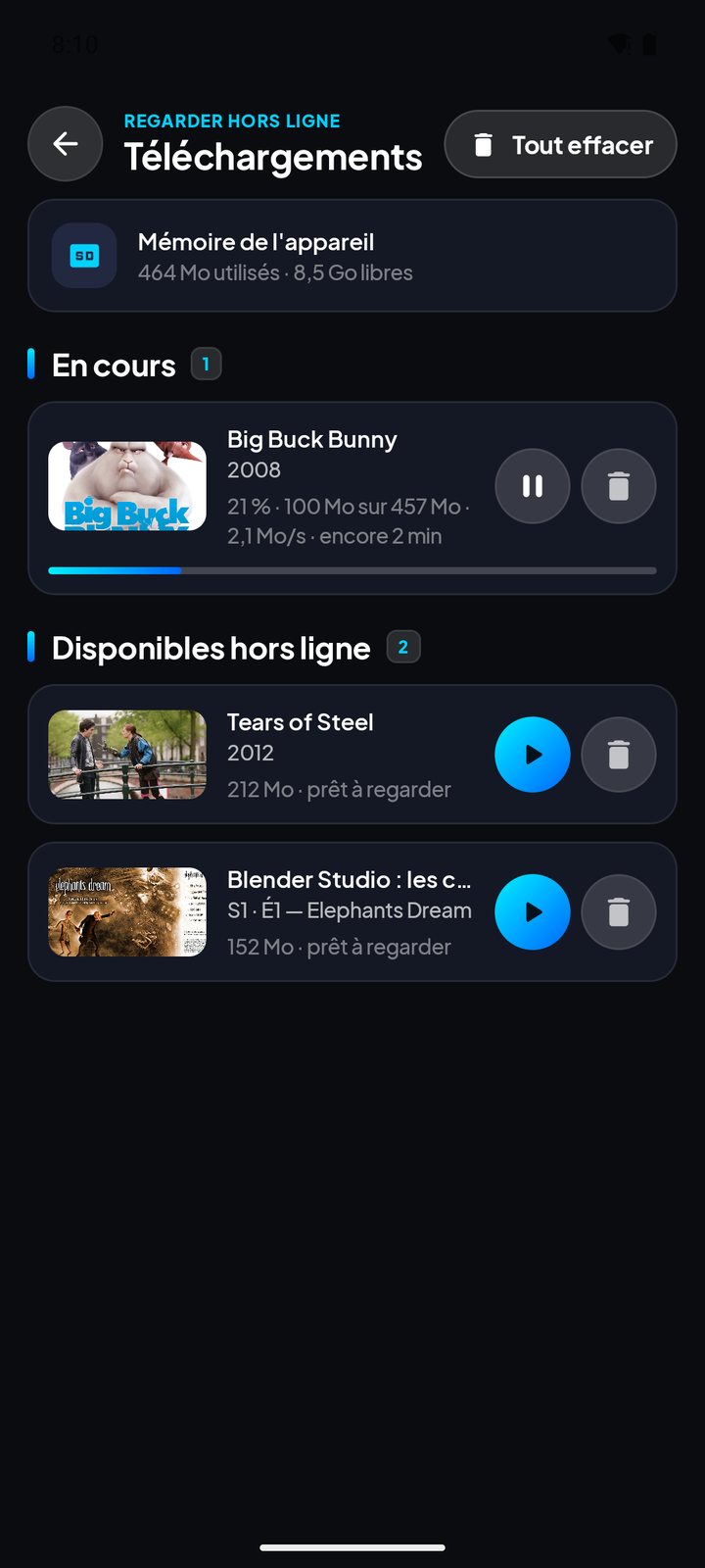 Mode hors ligne de Livo View App sur Android