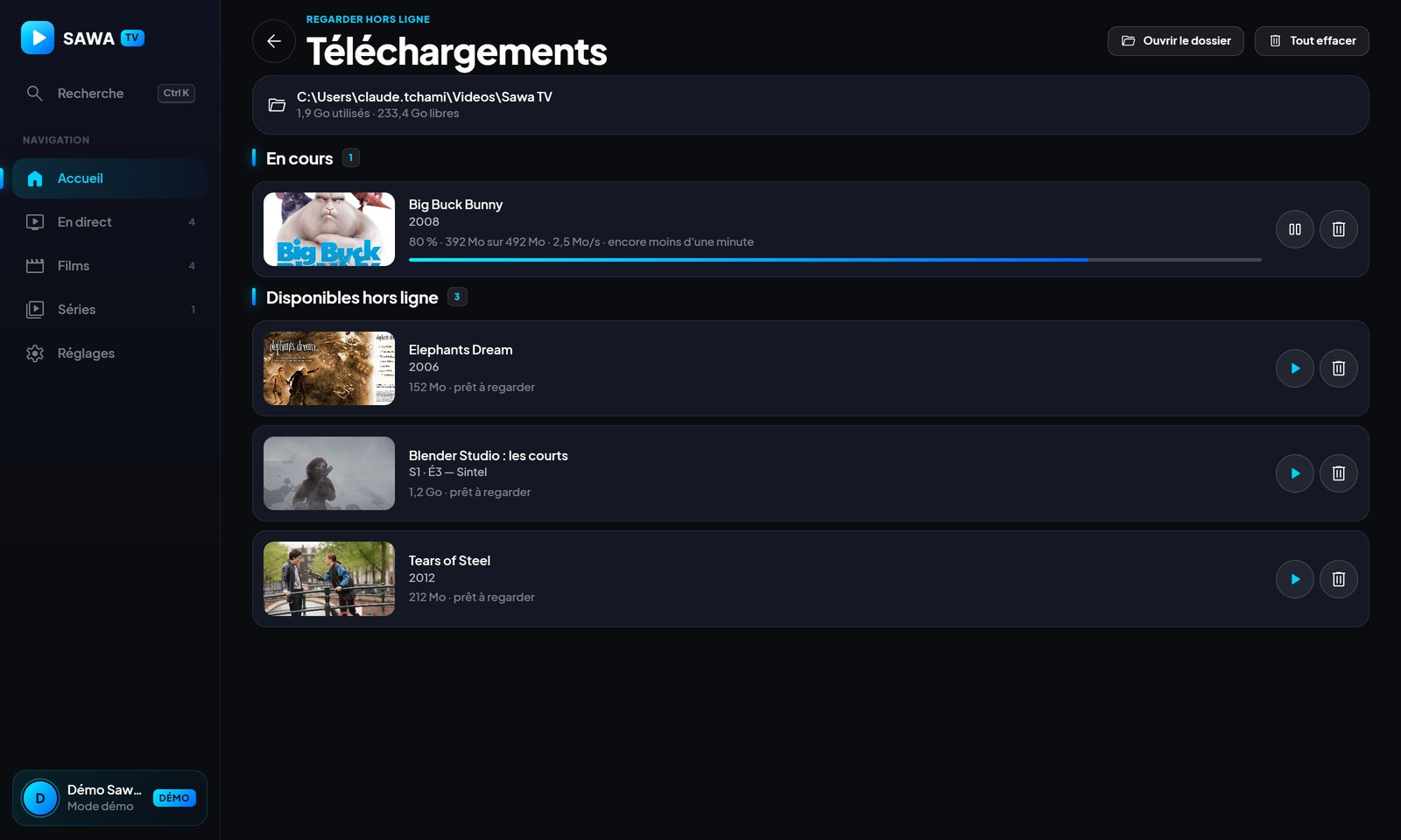 Mode hors ligne de Livo View App sur PC