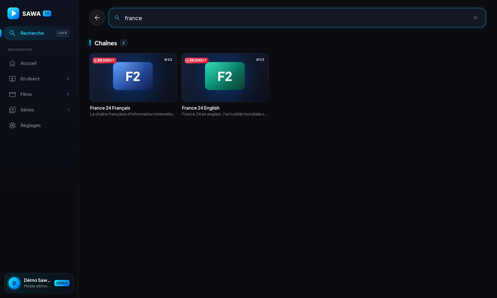 Recherche dans Livo View App sur PC