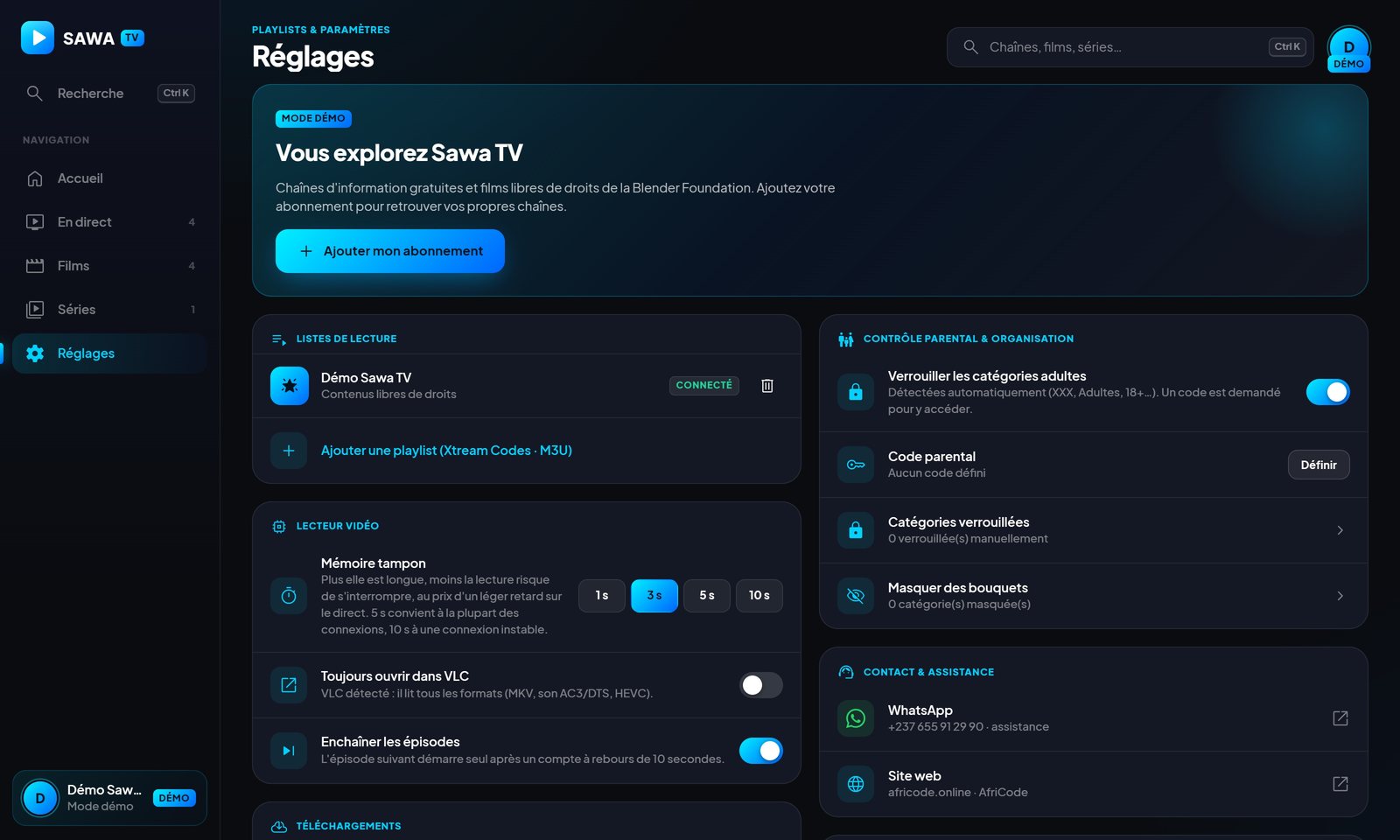 Réglages de Livo View App sur PC